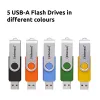 INTENSO Office Line multipack de pen drives 5×64 GB, USB-A, USB 3.2 Gen 1, Swivel, multicolor