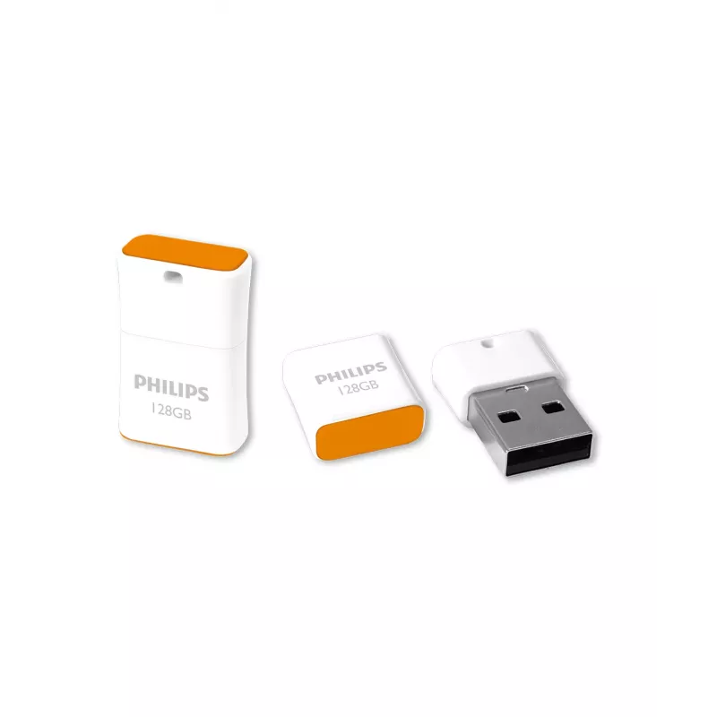 Philips Pico pen drive 128 GB USB Type-A 2.0 laranja, branco