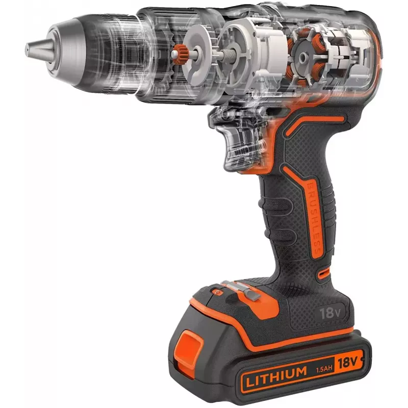 Parafusadeira sem fio Black & Decker BL188KB-QW 18V Lithium, laranja