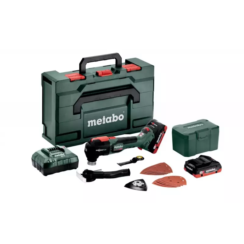 Metabo MT 18 LTX BL QSL ferramenta multifunções oscilante a bateria, 18 V, com 2 baterias