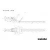 Metabo HS 18 LTX 55 Corta-sebes a bateria com lâmina de dois lados, 18 V, 55 cm de comprimento de corte, apenas a máquina