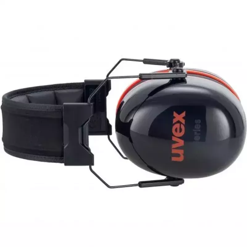 Óculos de proteção com arco de cabeça Uvex K30 preto vermelho construção