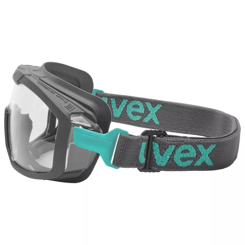 Óculos de proteção Uvex i-guard+ policarbonato preto azul lentes transparentes