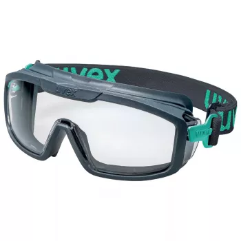 Óculos de proteção Uvex i-guard+ policarbonato preto azul lentes transparentes