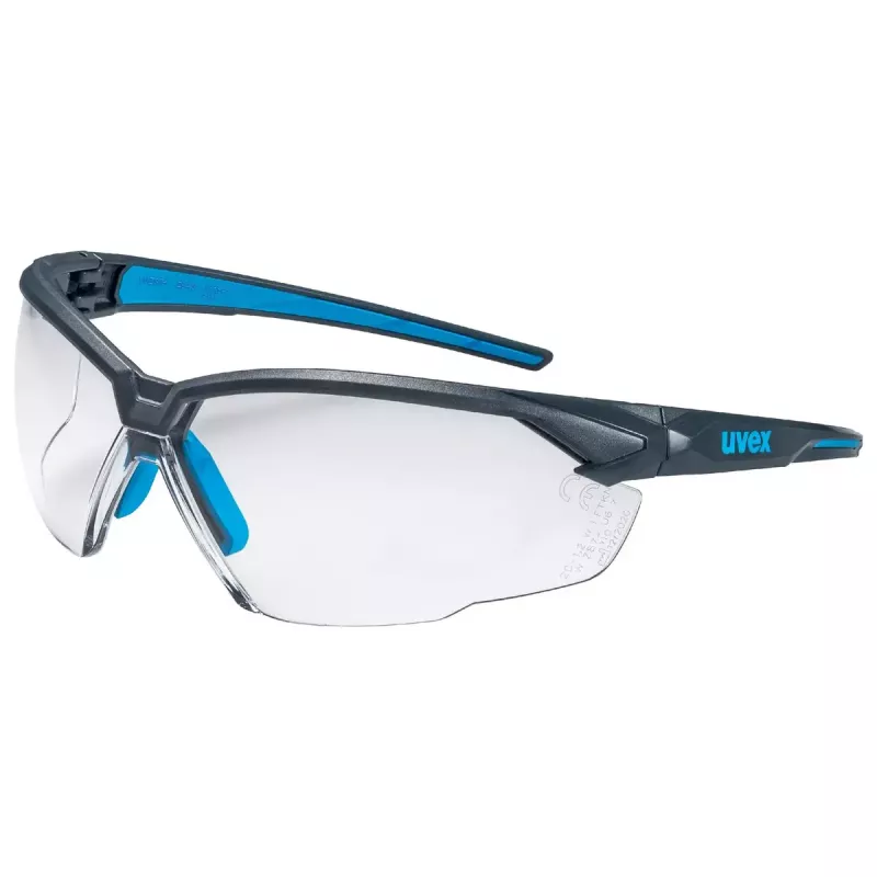 Óculos de proteção Uvex suXXeed 9181265, lentes transparentes, policarbonato, antracite/azul