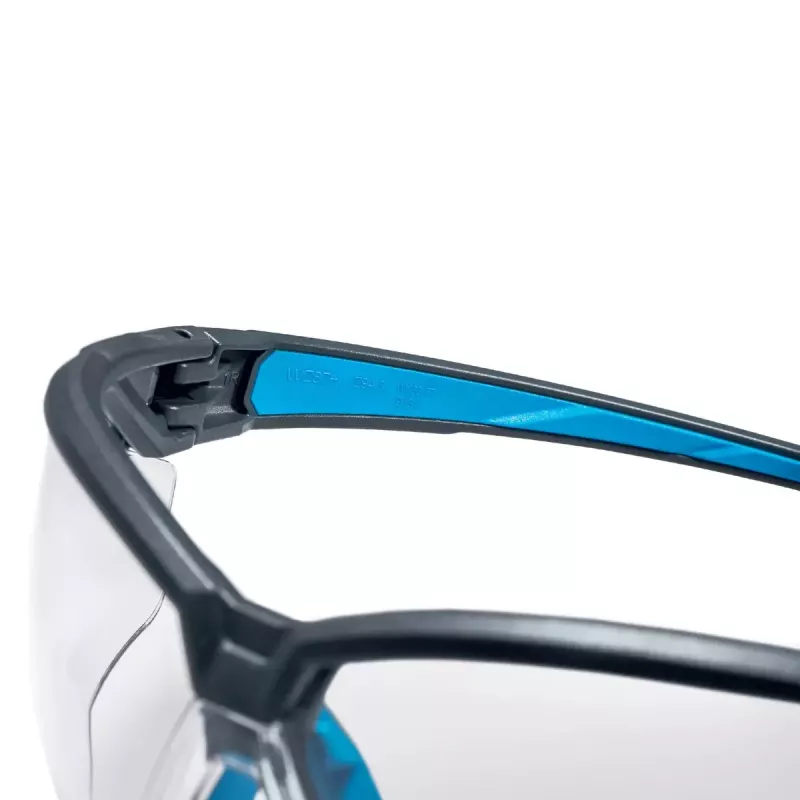 Óculos de proteção Uvex suXXeed 9181265, lentes transparentes, policarbonato, antracite/azul