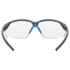 Óculos de proteção Uvex suXXeed 9181265, lentes transparentes, policarbonato, antracite/azul