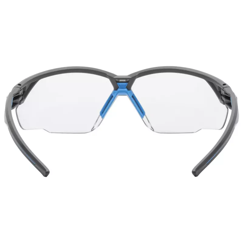 Óculos de proteção Uvex suXXeed 9181265, lentes transparentes, policarbonato, antracite/azul