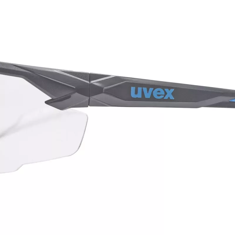 Óculos de proteção Uvex suXXeed 9181265, lentes transparentes, policarbonato, antracite/azul