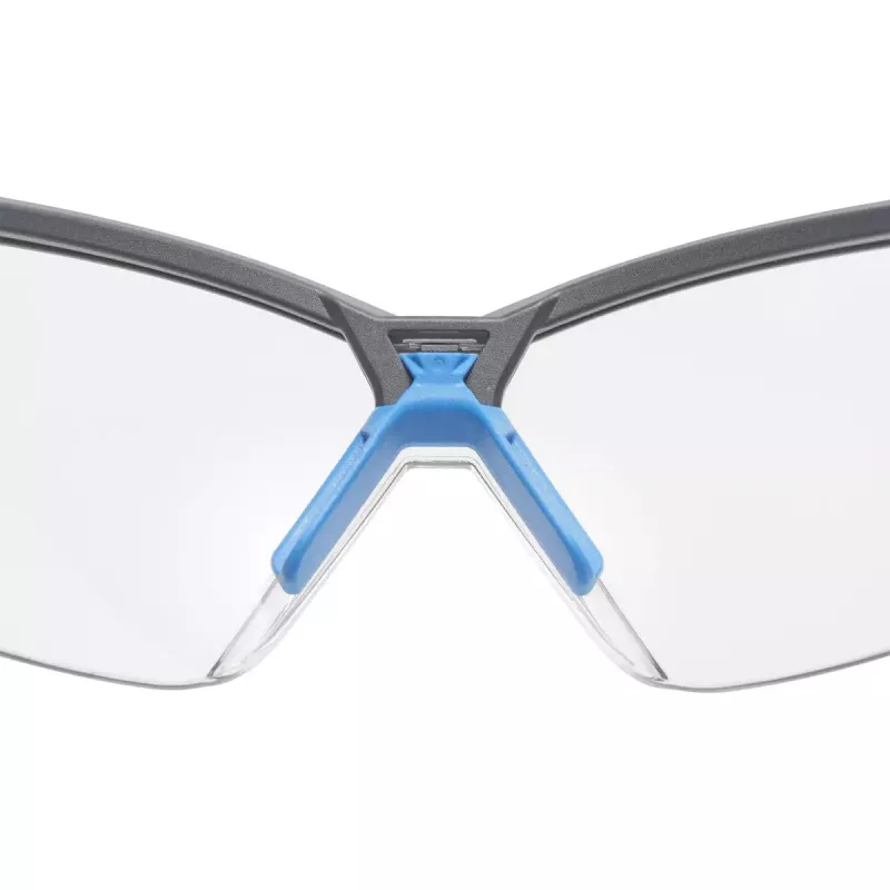 Óculos de proteção Uvex suXXeed 9181265, lentes transparentes, policarbonato, antracite/azul