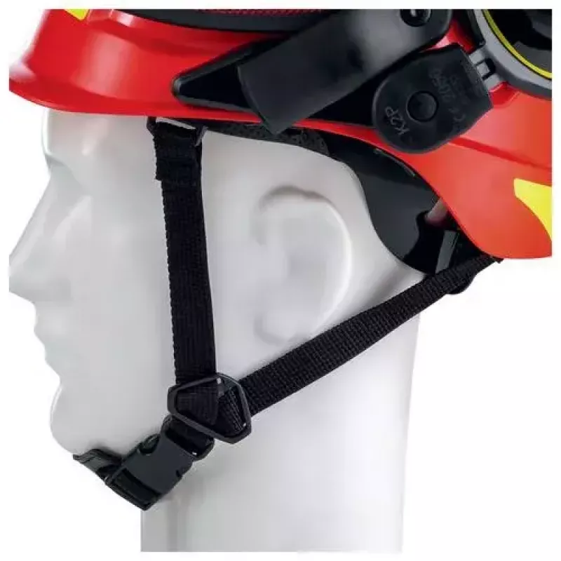Proteção de cabeça de segurança Uvex 9774238 polietileno de alta densidade HDPE vermelho amarelo