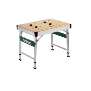 Mesa de exterior Metabo MWB 100 bege metálico retangular 710 mm largura