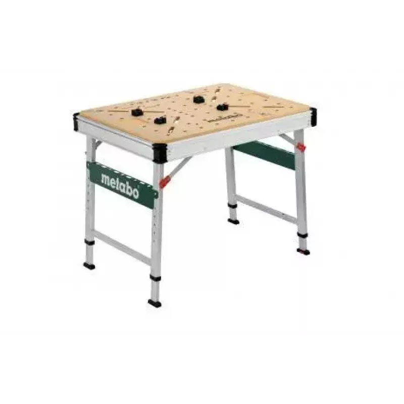 Mesa de exterior Metabo MWB 100 bege metálico retangular 710 mm largura