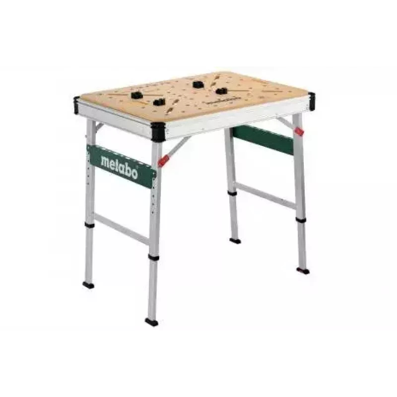 Mesa de exterior Metabo MWB 100 bege metálico retangular 710 mm largura