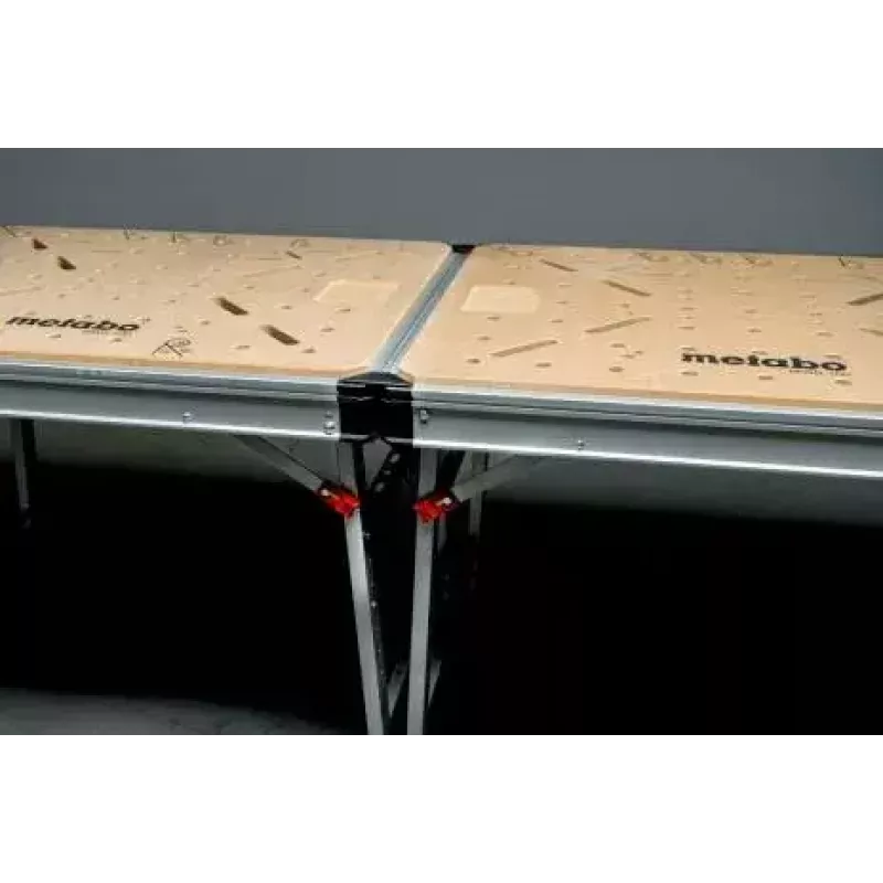 Mesa de exterior Metabo MWB 100 bege metálico retangular 710 mm largura