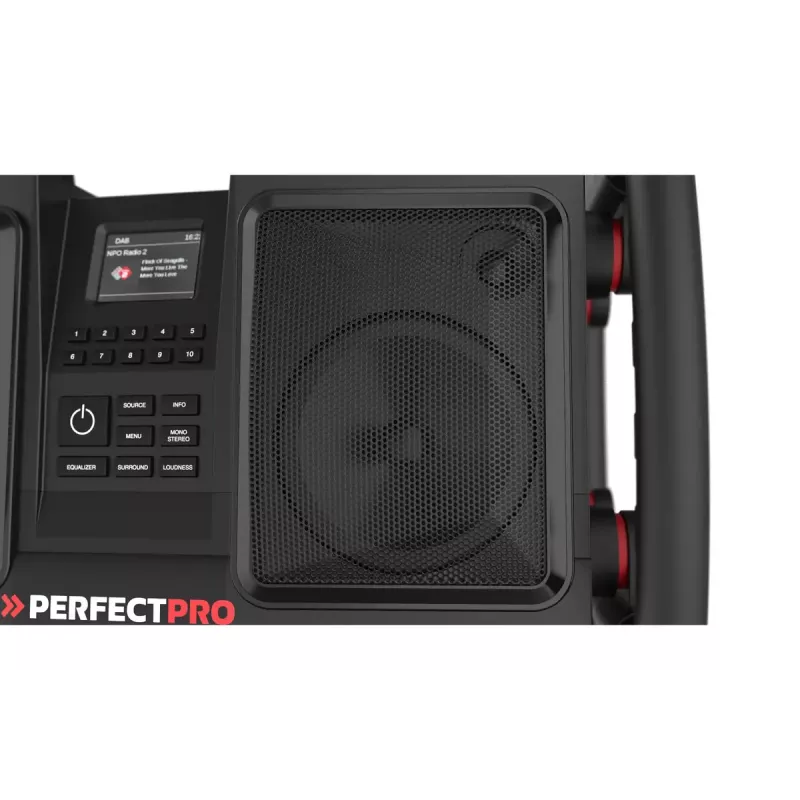 Rádio portátil Perfectpro ROCKBULL DAB+ FM 50W 20h bateria