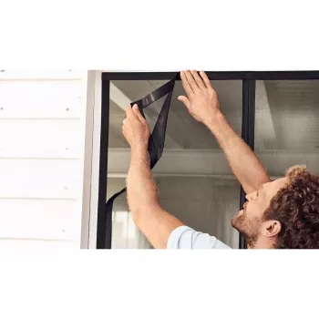 Porta com rede mosquiteira TESA 55384-00000-00 largura 900 mm altura 2100 mm antracite
