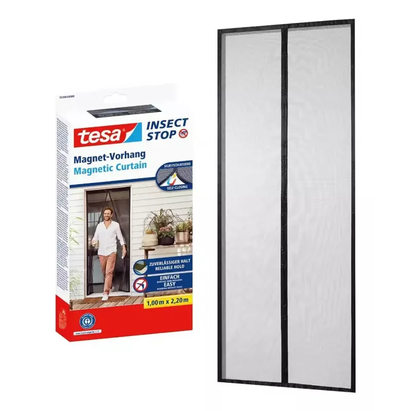 Porta com rede mosquiteira TESA 55394-00000-00 largura 1000 mm altura 2200 mm antracite