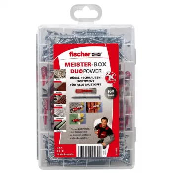 Ancoragem de expansão Fischer MEISTER-BOX DUOPOWER + parafusos