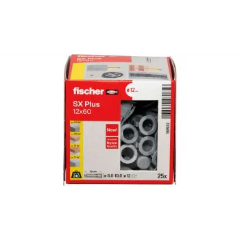 Bucha de expansão Fischer 568012 60 mm nylon 25 unid.