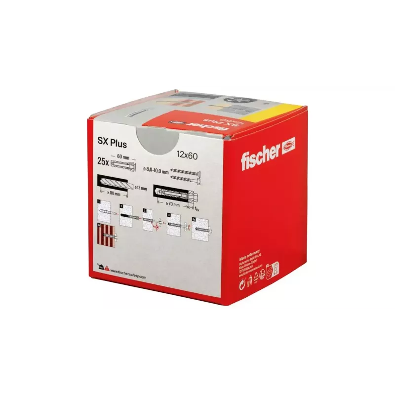 Bucha de expansão Fischer 568012 60 mm nylon 25 unid.