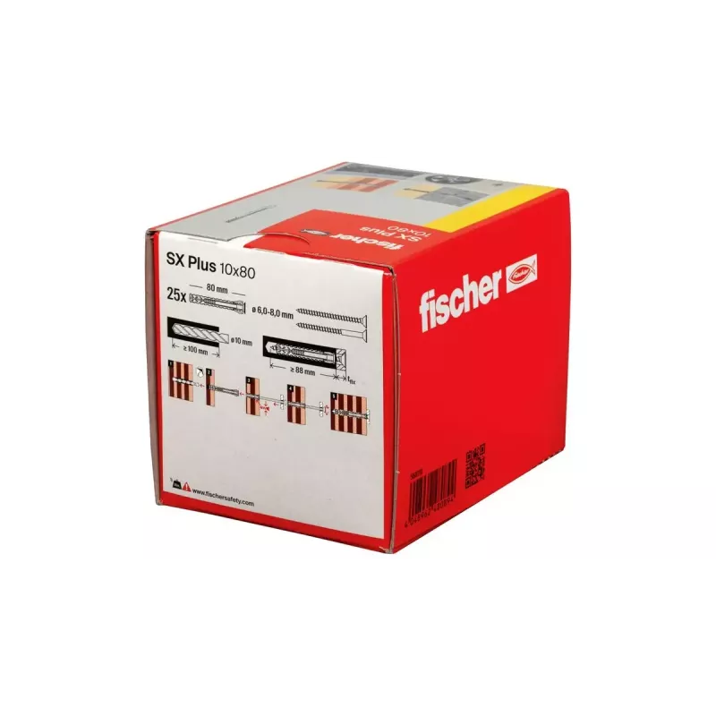 Ancoragem expansiva Fischer 568110 80 mm nylon 25 unid.
