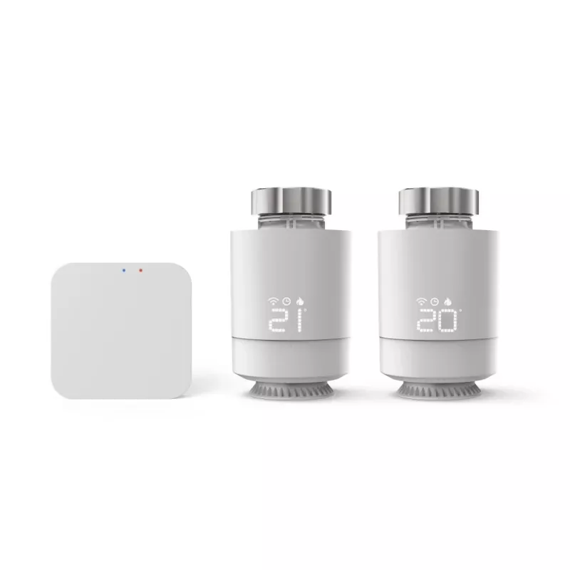 Hama conjunto inteligente de controlo de aquecimento Wi-Fi, 2 x termóstato inteligente para radiador + hub (00176662)