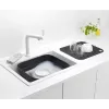 Bacia de lavar louça Brabantia 302664 retangular cinzento 374x344x161 mm