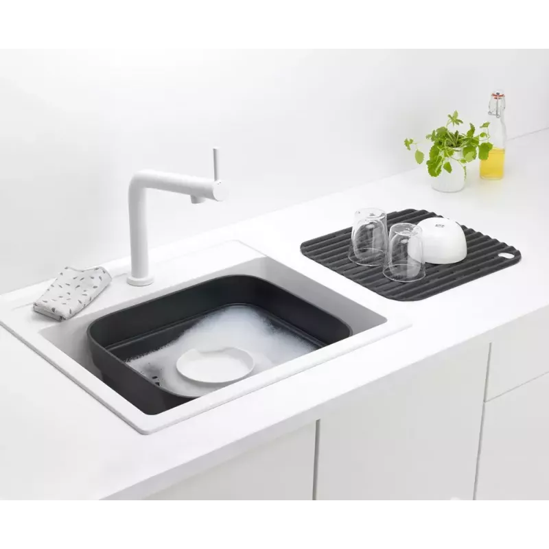 Bacia de lavar louça Brabantia 302664 retangular cinzento 374x344x161 mm