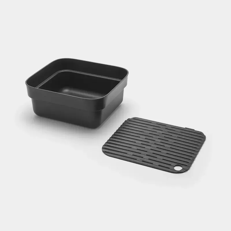 Bacia de lavar louça Brabantia 302664 retangular cinzento 374x344x161 mm