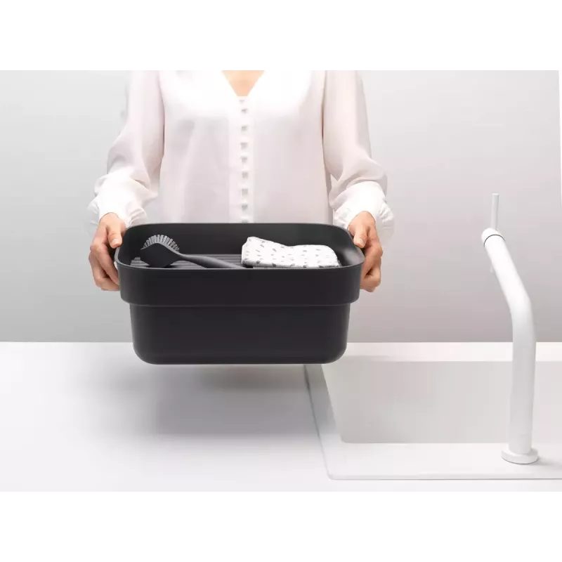 Bacia de lavar louça Brabantia 302664 retangular cinzento 374x344x161 mm