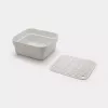 Bacia de lava-loiça Brabantia 302688 cinzento retangular 374x344x161 mm