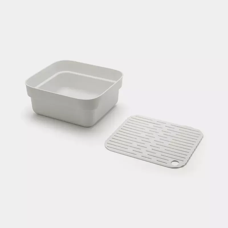 Bacia de lava-loiça Brabantia 302688 cinzento retangular 374x344x161 mm