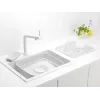 Bacia de lava-loiça Brabantia 302688 cinzento retangular 374x344x161 mm