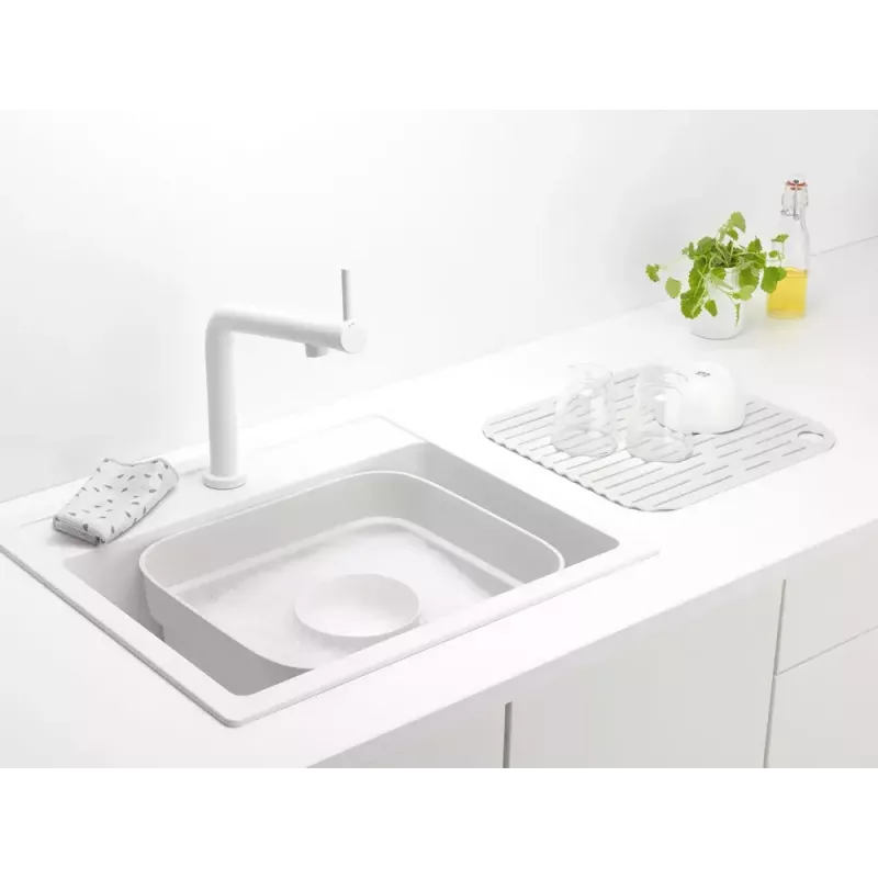 Bacia de lava-loiça Brabantia 302688 cinzento retangular 374x344x161 mm