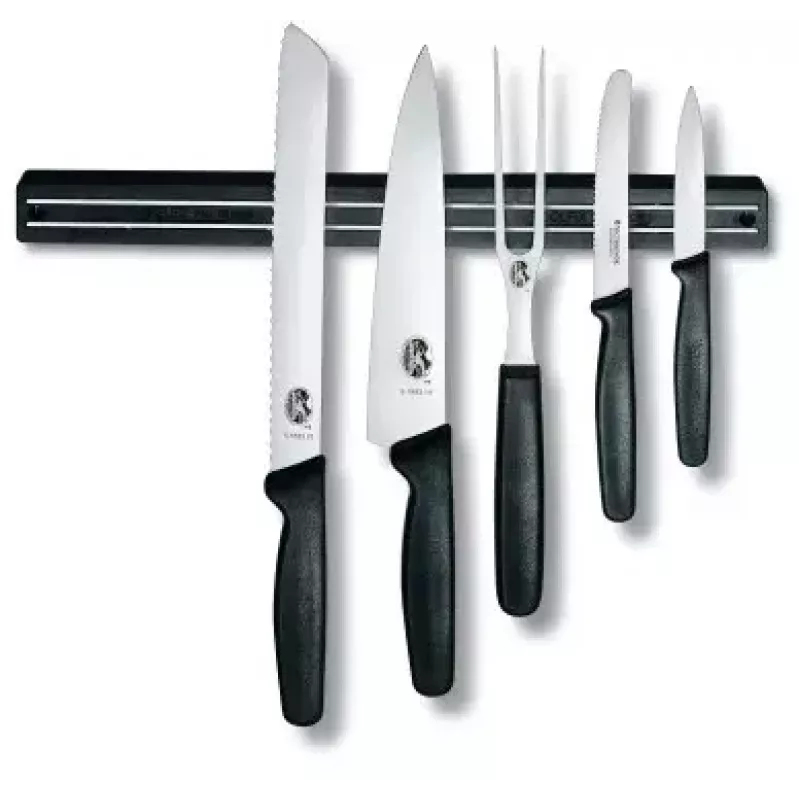Barra magnética para facas Victorinox preto 30 mm de largura 350 mm de profundidade 22 mm de altura