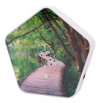 Máquina de sons Olympia Sounds of Nature, branco, dimensões compactas 135×30×130 mm