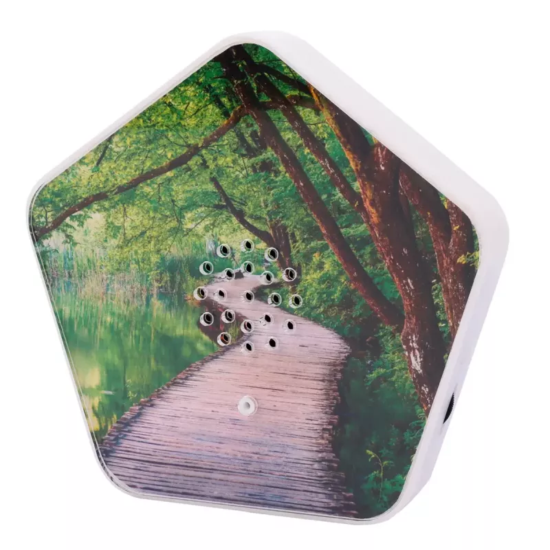 Máquina de sons Olympia Sounds of Nature, branco, dimensões compactas 135×30×130 mm