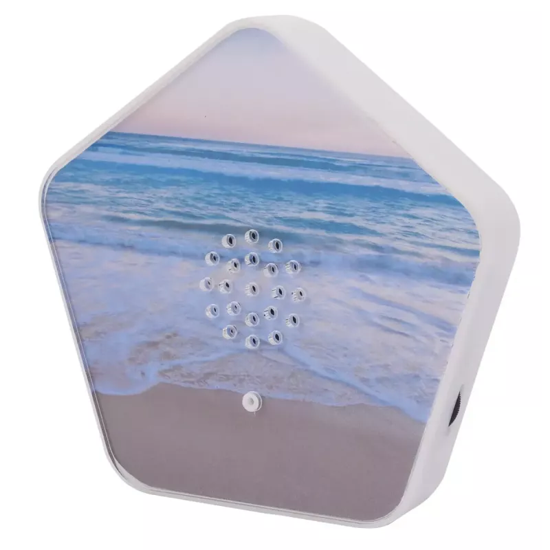 Máquina de sons Olympia Sounds of Nature, branco, dimensões compactas 135×30×130 mm