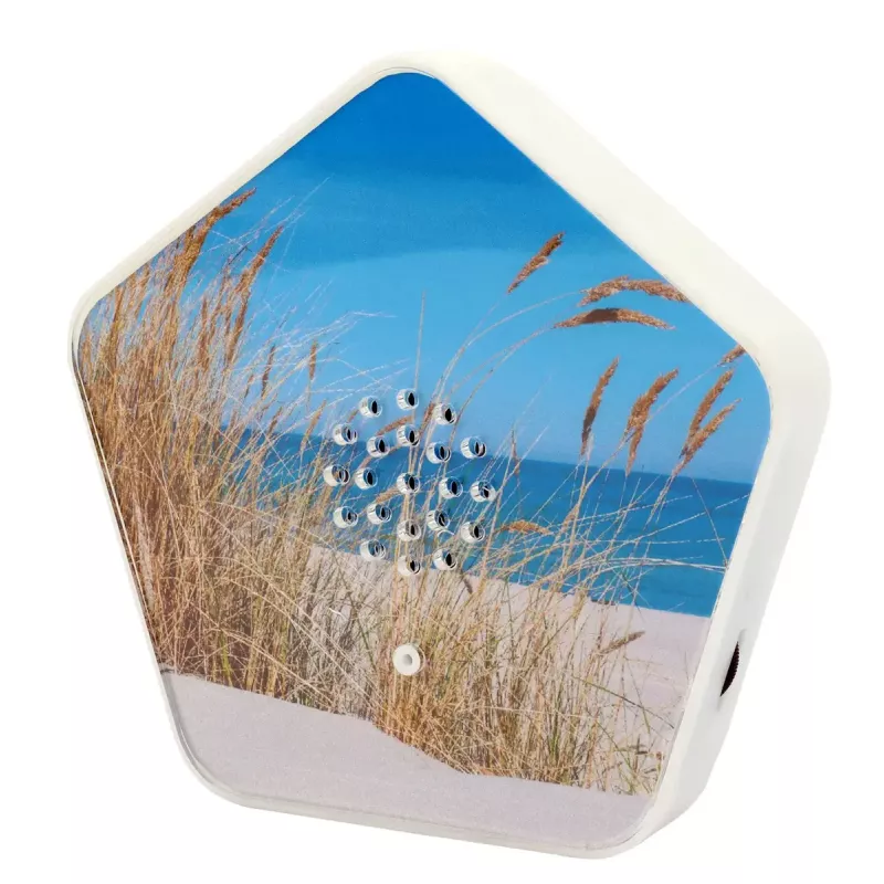 Máquina de sons Olympia Sounds of Nature, branco, dimensões compactas 135×30×130 mm