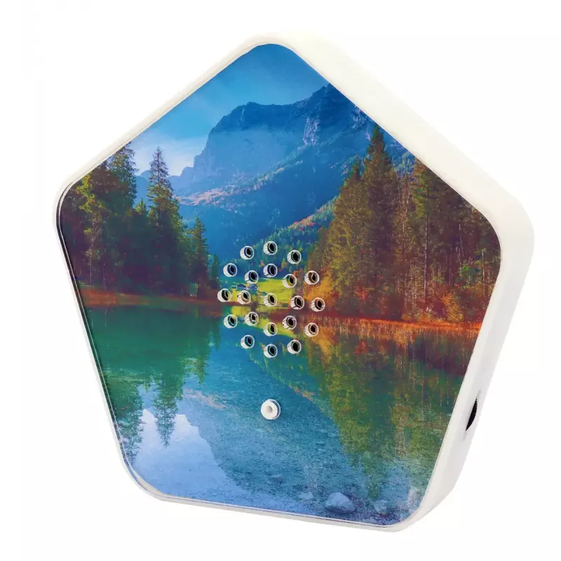 Máquina de sons Olympia Sounds of Nature, branco, dimensões compactas 135×30×130 mm