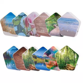 Máquina de sons Olympia Sounds of Nature, branco, dimensões compactas 135×30×130 mm
