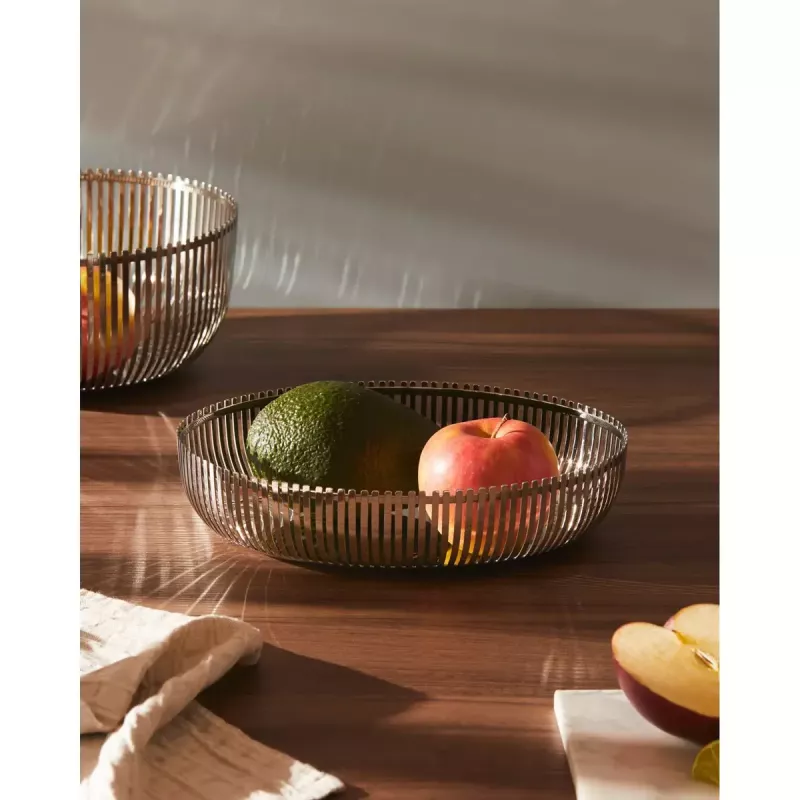 Alessi PCH06/26 Cesto oval, aço inoxidável polido, 26 cm
