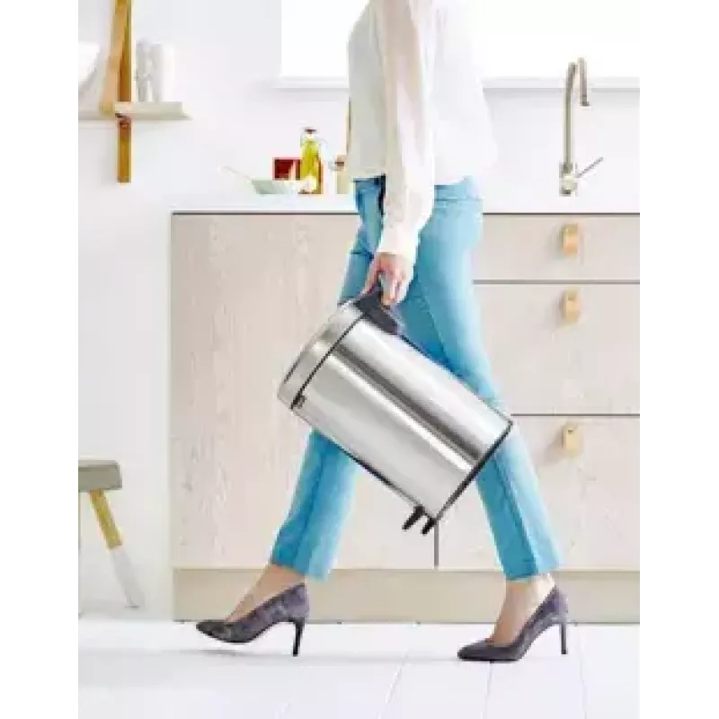 Balde do lixo Brabantia 112041 12 L redondo aço inoxidável