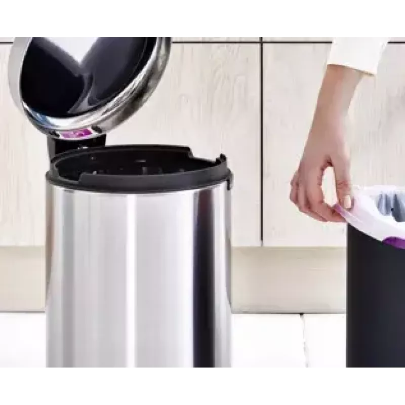 Balde do lixo Brabantia 112041 12 L redondo aço inoxidável