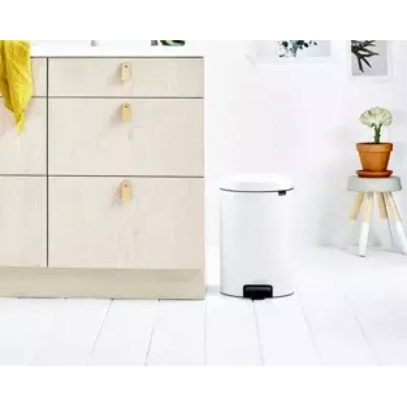 Balde do lixo Brabantia 111846 20L redondo branco