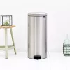 Balde de pedal Brabantia newIcon redondo aço escovado diâmetro 30 cm