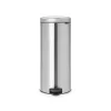 Balde de pedal Brabantia newIcon redondo aço escovado diâmetro 30 cm