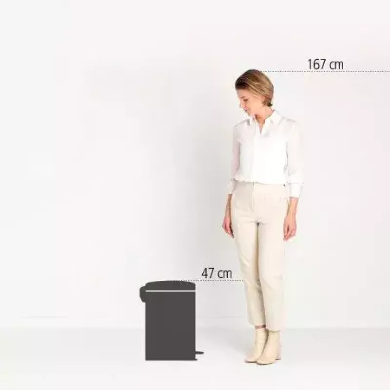 Balde do lixo redondo bege Brabantia NewIcon 20 L