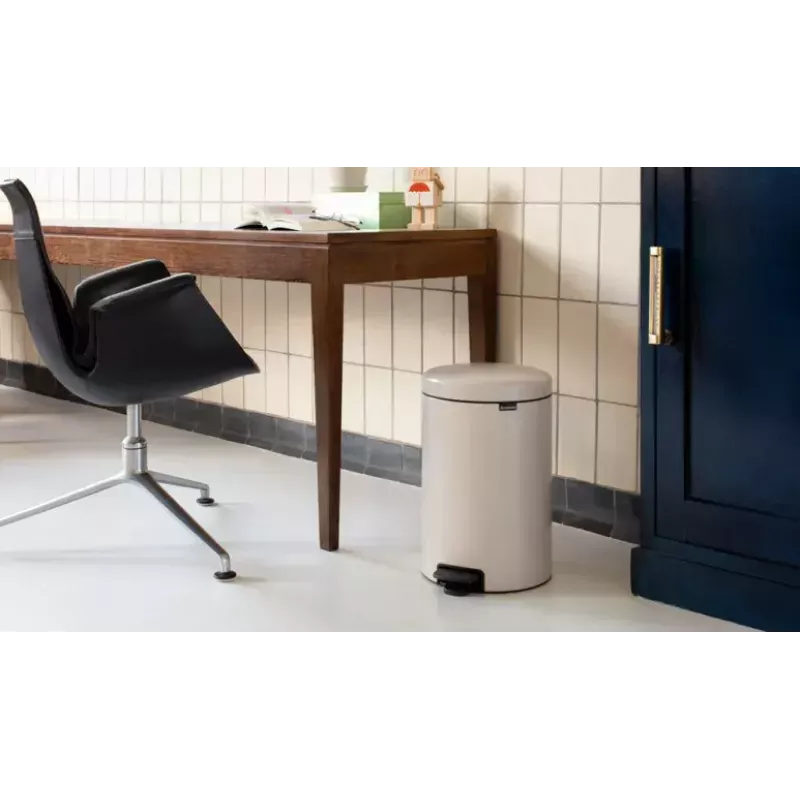 Balde do lixo redondo bege Brabantia NewIcon 20 L